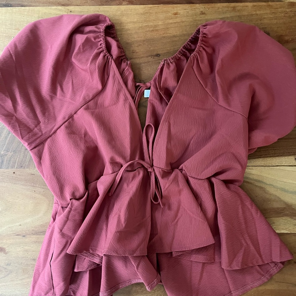 tie front blouse